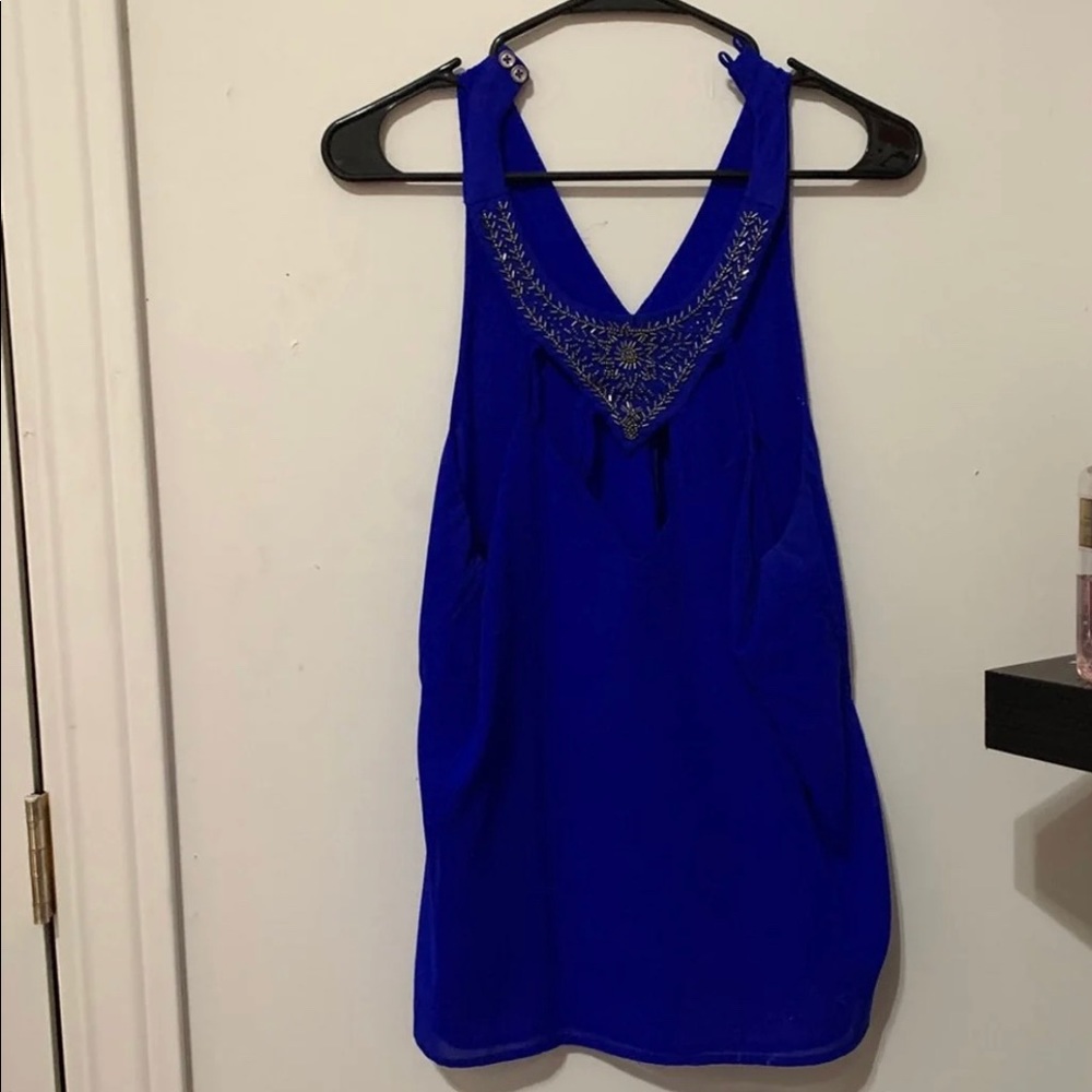Royal blue fashion top